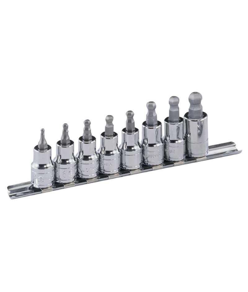 8 Piece 3/8″ Dr. SAE Wobble Hex Bit Socket Set