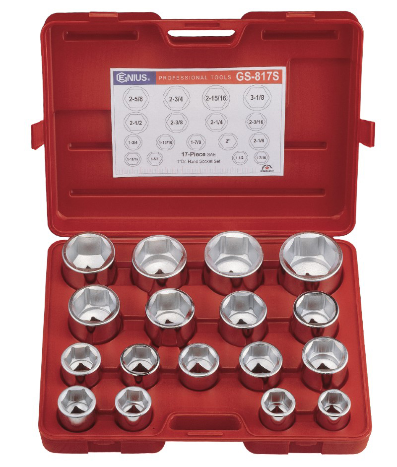 17 Piece 1″ Dr. SAE Hand Socket Set