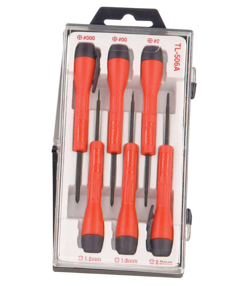 6 Piece Slotted & Philips Micro-Tech Screwdriver Set